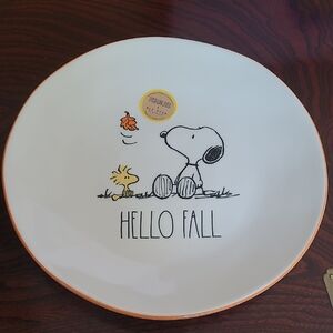 🍂Rae Dunn Peanuts Hello Fall Plate
